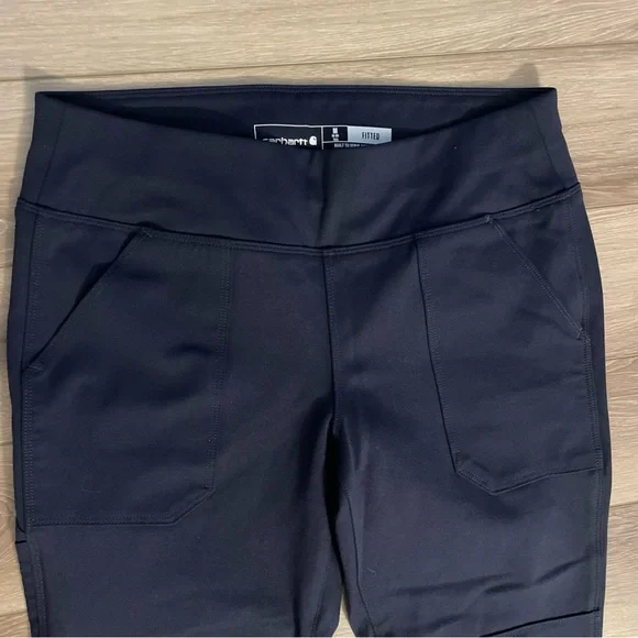 Carhartt Dark Blue Navy Women’s Tall Med (8-10) Fitted Legging Pants - Picture 2 of 8